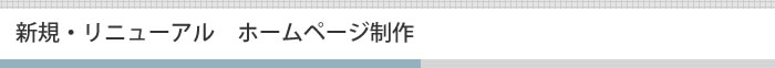 新規・リニューアル　ホームページ制作